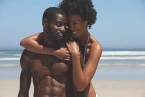 Sexy couple on the beach