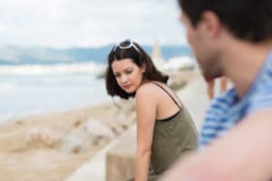 you catch him looking at you