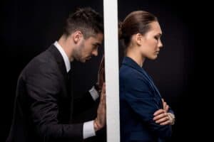 A man and a woman standing next to each other